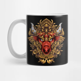 Vintage Strong Red Bull Head with gold ornaments Mug